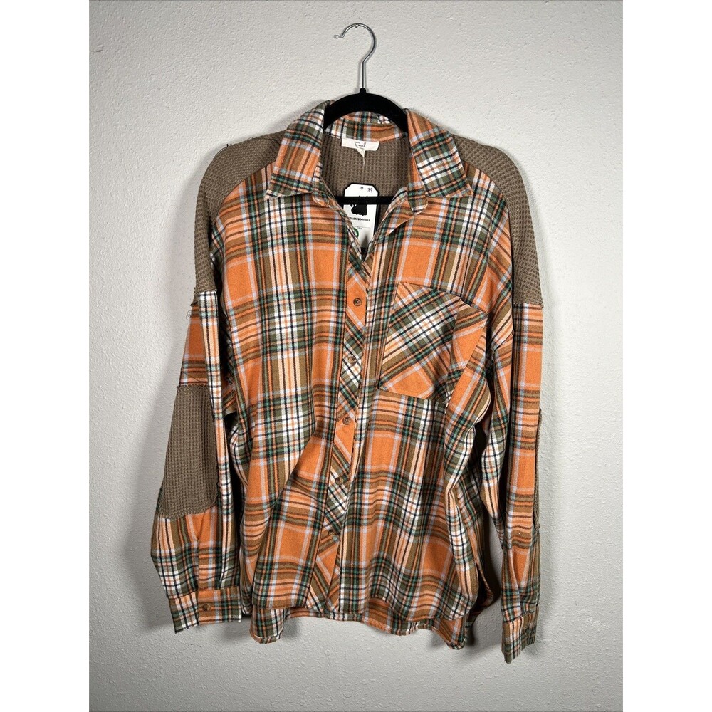 Easel Plaid Button Up Long Sleeve #39